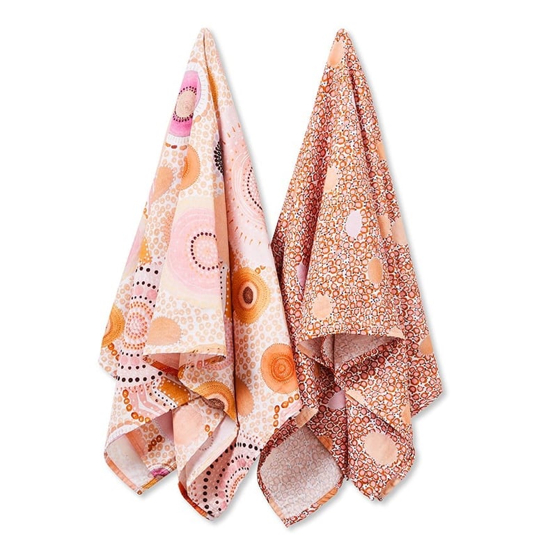 Miimi + Jiinda Yuludarra & Nyami Organic Cotton Muslin Swaddle 2 Pack