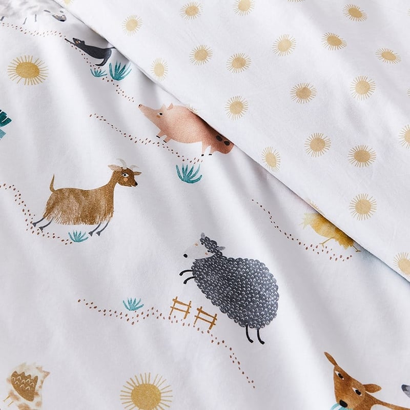 Farm Yard Organic Cotton Cot Quilt Cover Set
