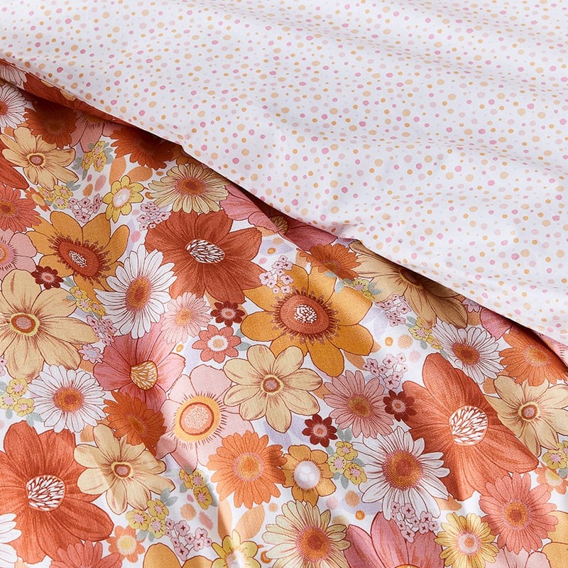 Wild Flower Sunshine Cot Quilt Cover Set
