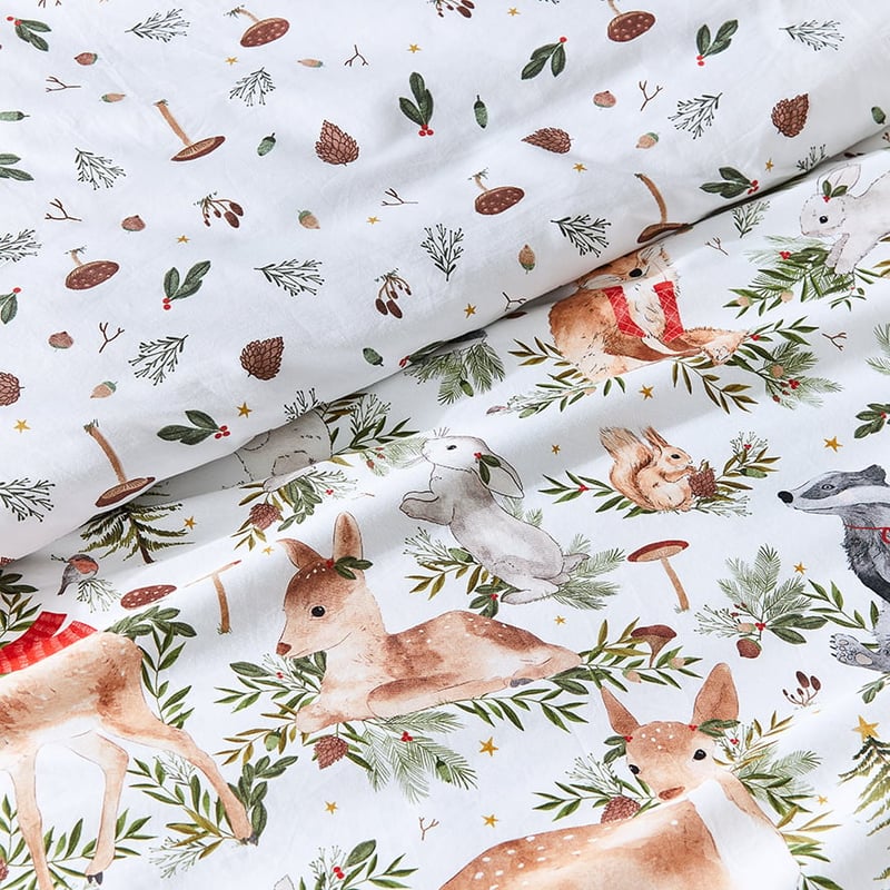 Festive Forest Cot Quilt Cover Set