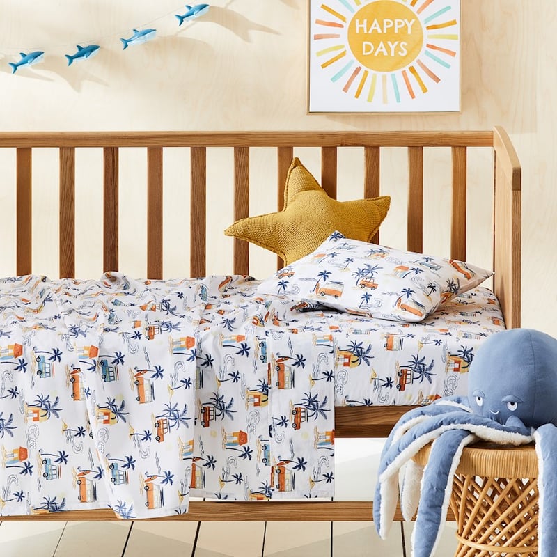 Gone Surfing Multi Cot Sheet Set