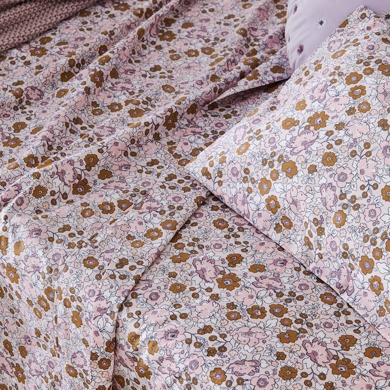 Botanica Floral Lilac Cot Sheet Set