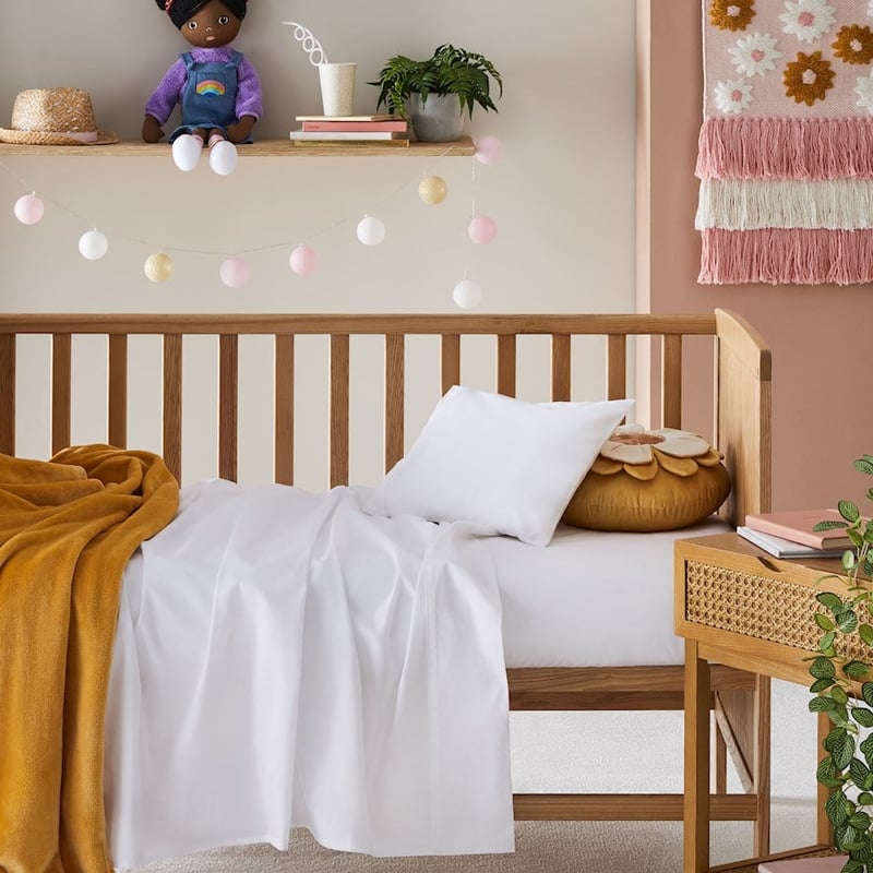 Organic Cotton White Cot Sheet Set