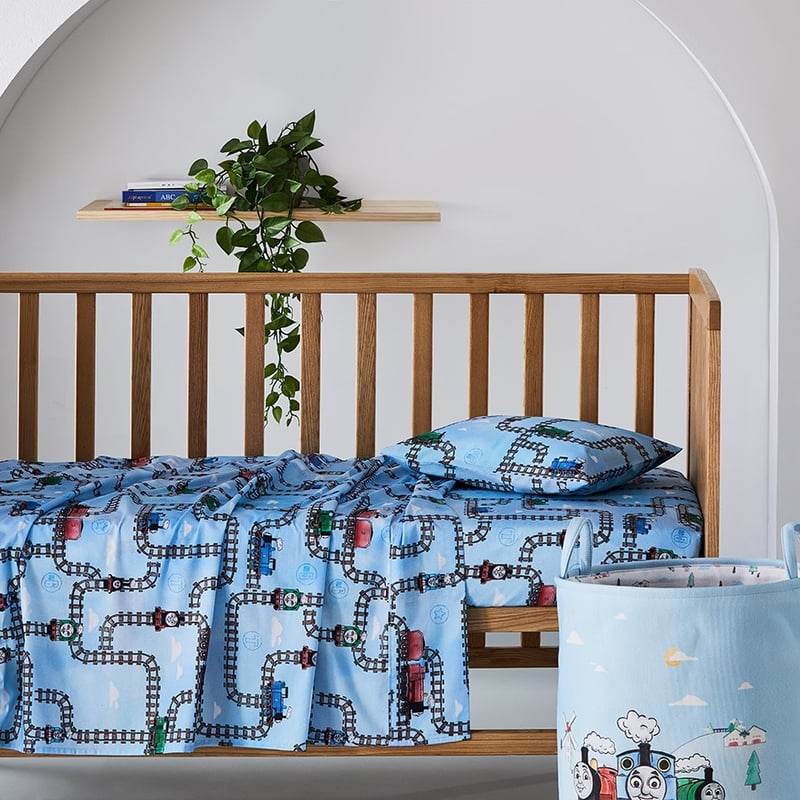 Thomas & Friends Sky Blue Cot Sheet Set