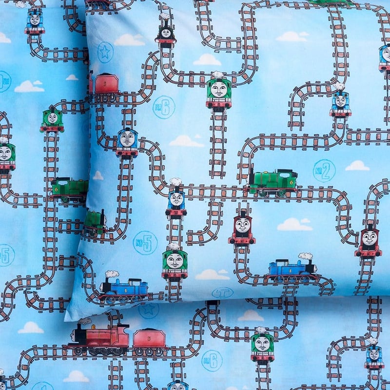 Thomas & Friends Sky Blue Cot Sheet Set