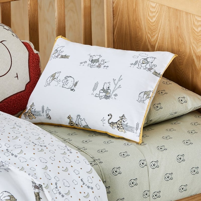 Disney Winnie The Pooh Natural Cot Quilt Cover Set
