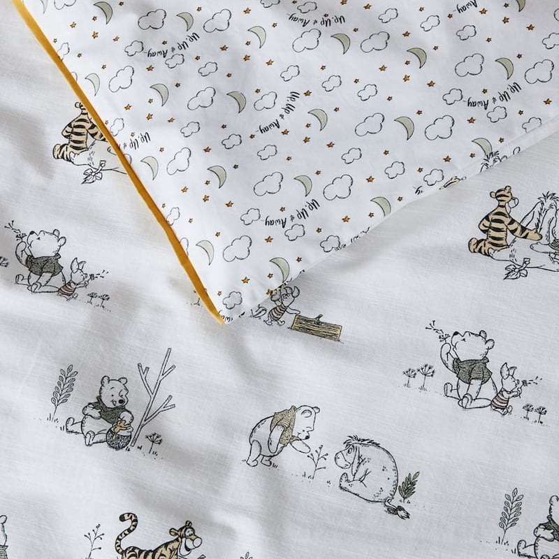 Disney Winnie The Pooh Natural Cot Quilt Cover Set