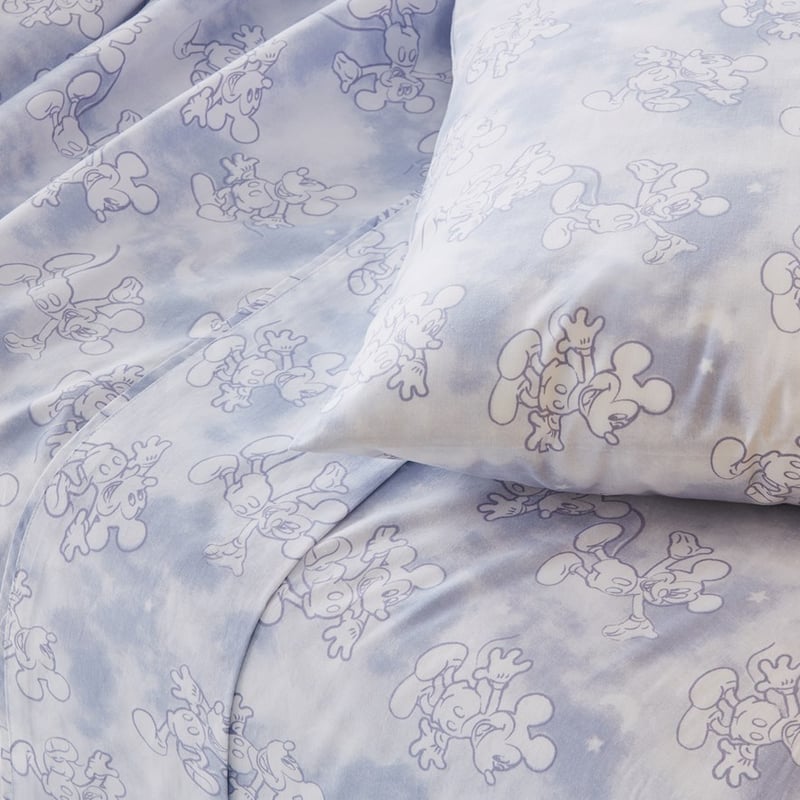 Disney Mickey Mouse Blue Cot Sheet Set
