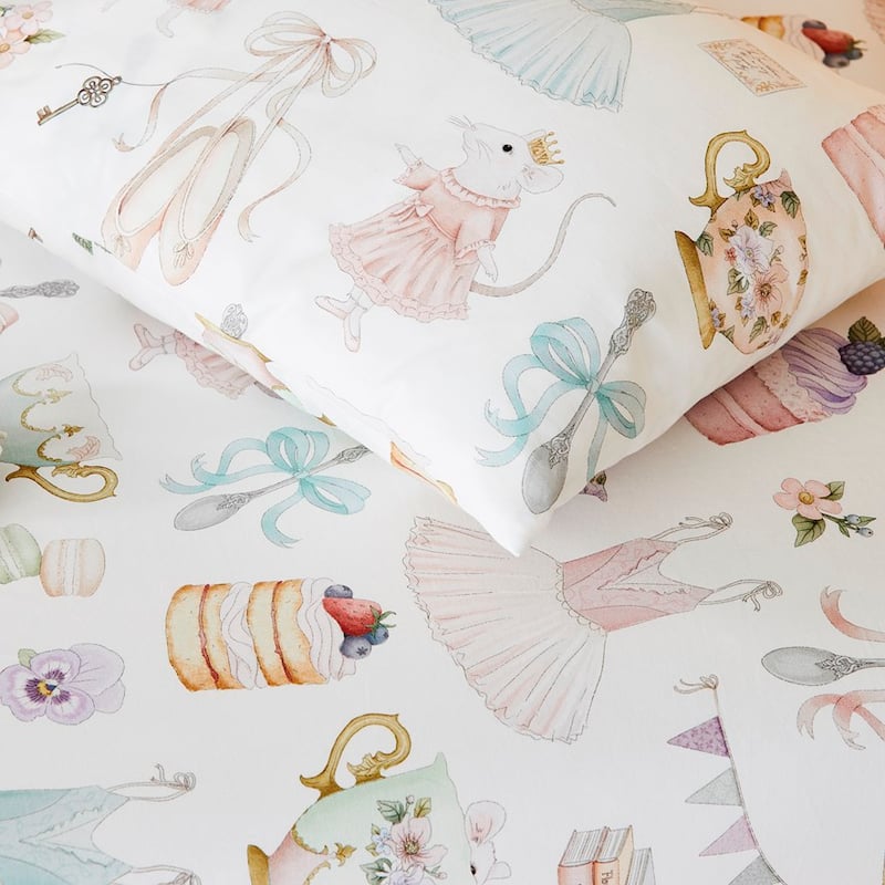 Fleur Harris Garden Party Pink Cot Fitted Sheet Set