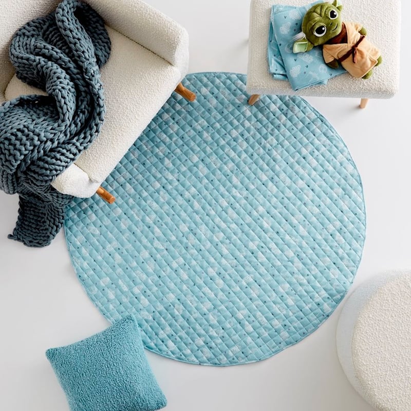 Star Wars Quilted Jersey White Yoda Play Mat