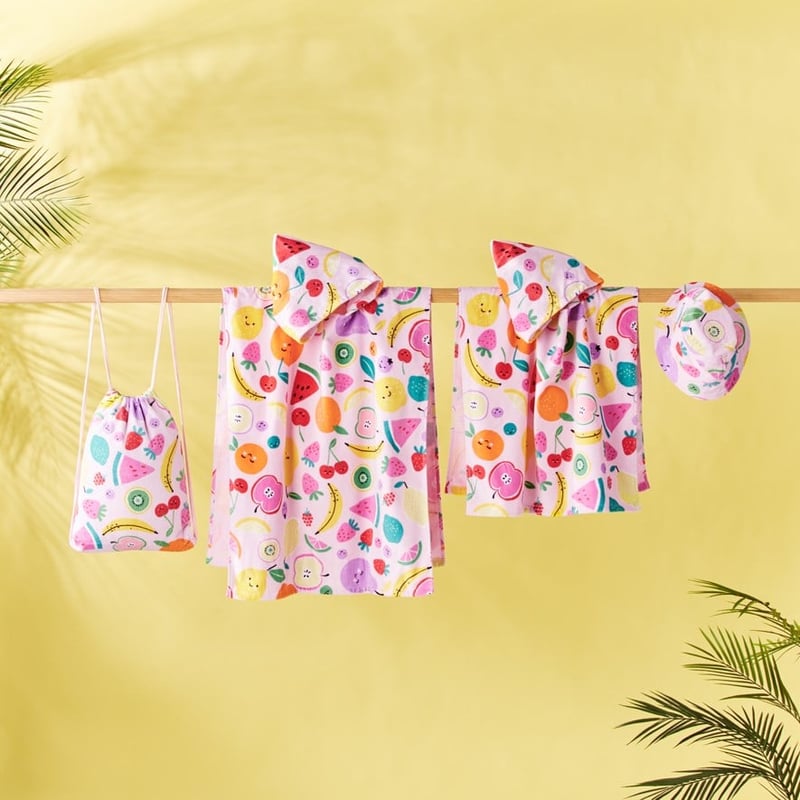 Fruits Small Beach Hooded Towel