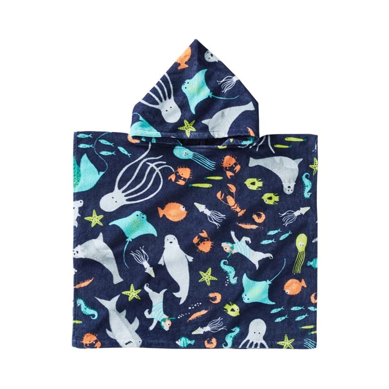 Underwater Small Beach Hooded Towel