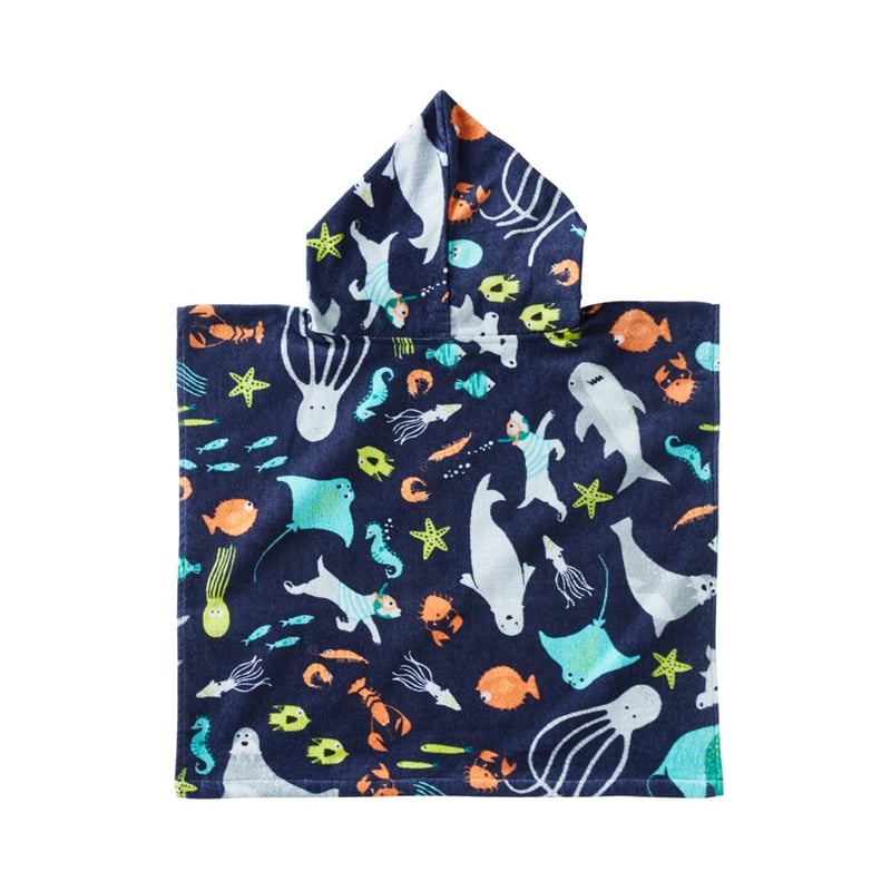 Underwater Small Beach Hooded Towel