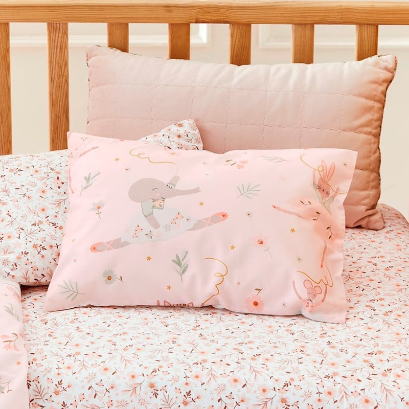 Ballet Friends Lotus Pink Cot Quilt Cover Set
