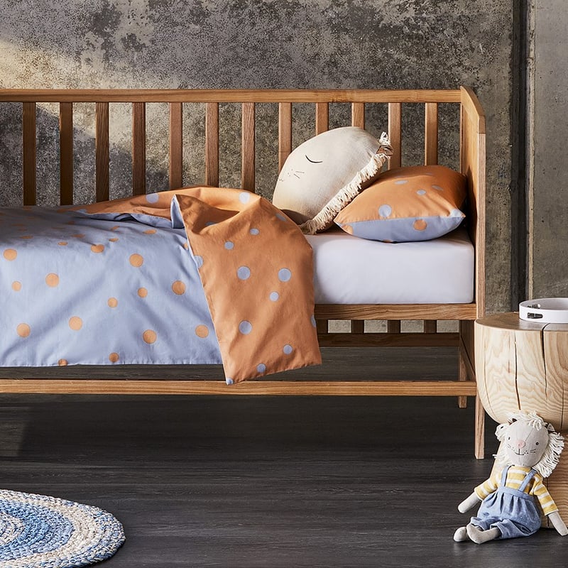 Mark Tuckey Polka Clay Organic Cot Quilt Cover Set