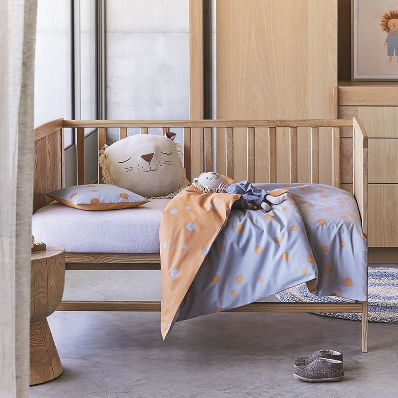 Mark Tuckey Polka Clay Organic Cot Quilt Cover Set