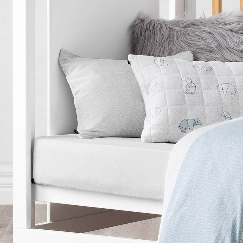 Jersey Combo Sheet Set Cot Blue