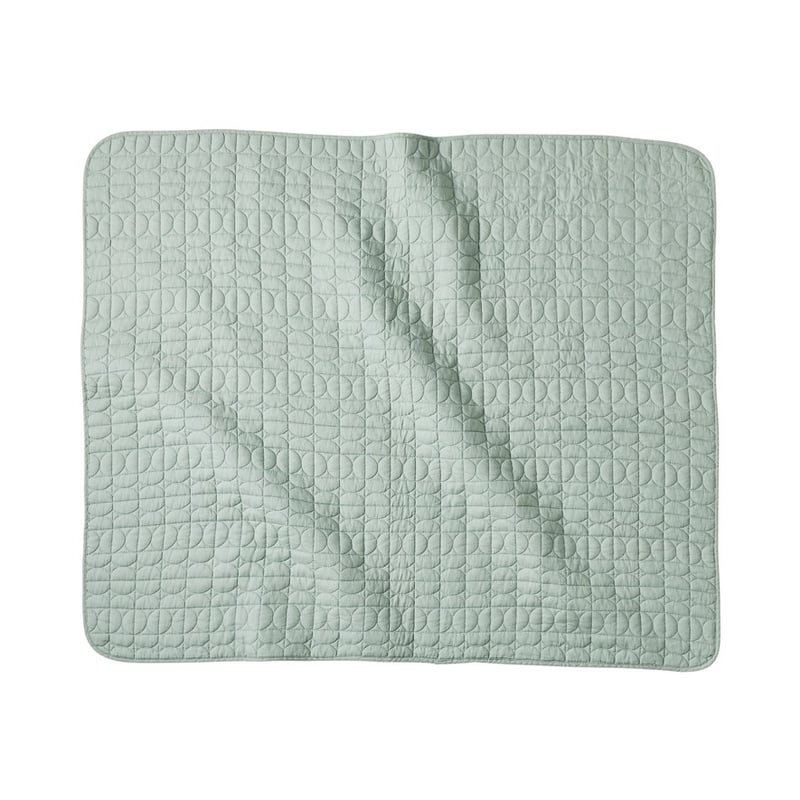 Vintage Washed Linen Eucalyptus Quilted Play Mat