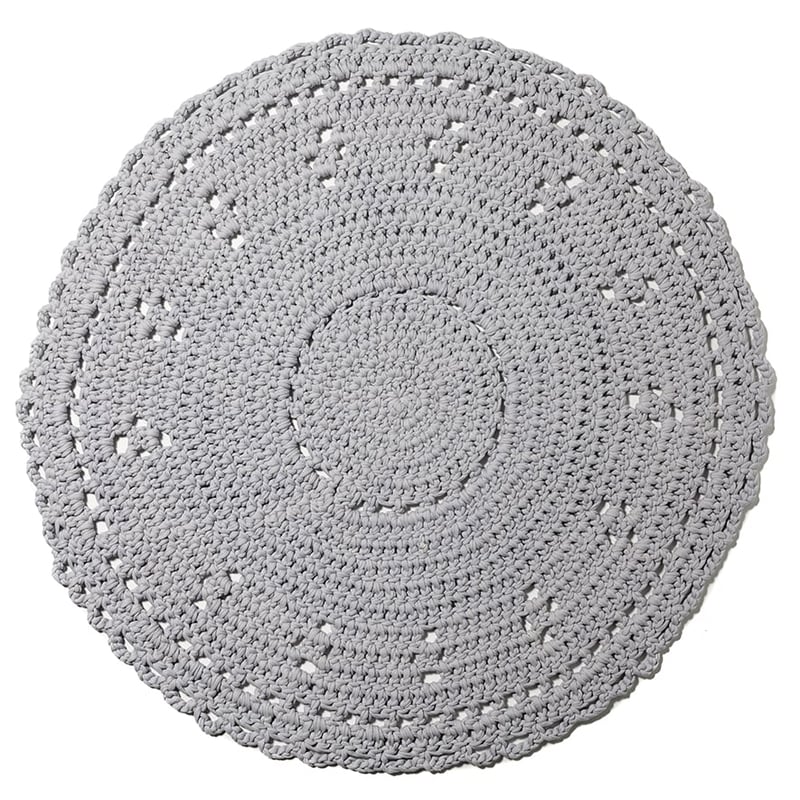 Mini Crochet Rug Grey 