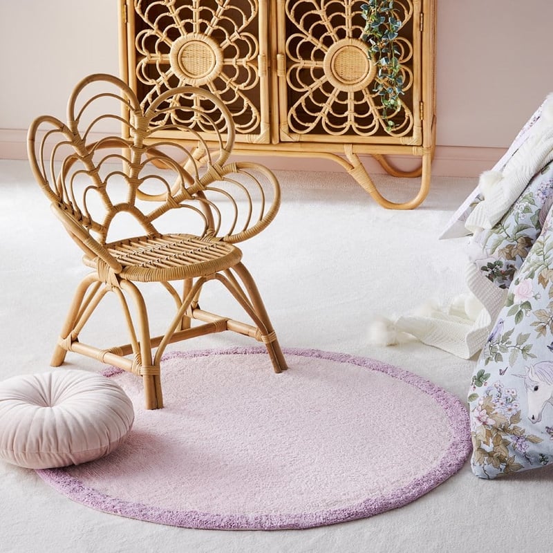 Reece Lilac Purple Round Rug 