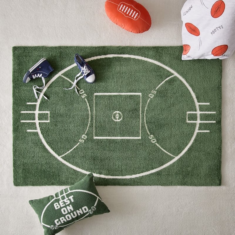 Footy Oval Novelty Rug