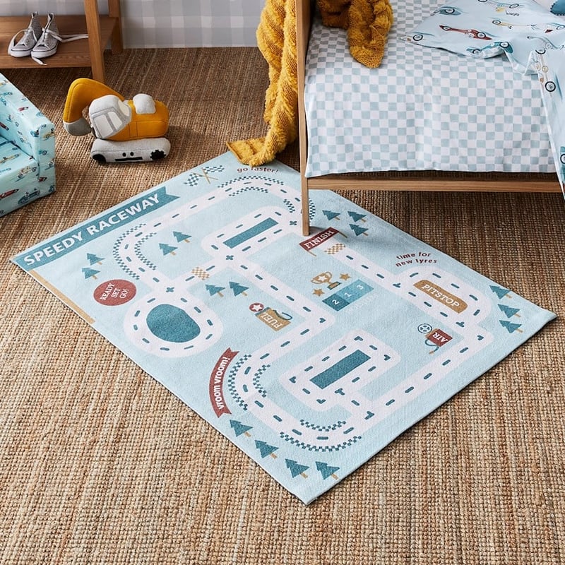 Designer Printed Speedway Track Rug  