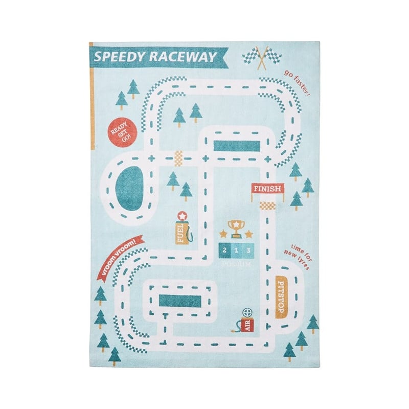 Designer Printed Speedway Track Rug  