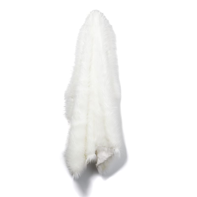 Whistler Faux Fur White Throw