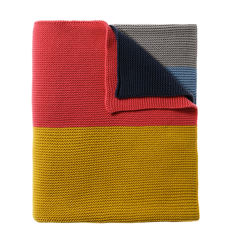 Cotton Knitted Throw Rainbow 