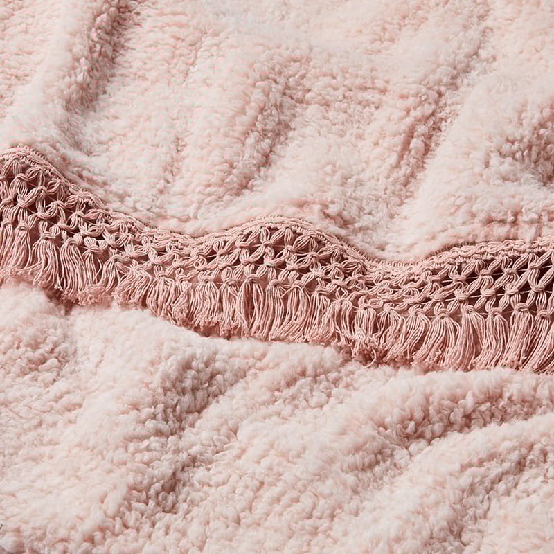 Brooklyn Sherpa Throw Pink