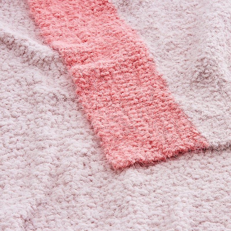 Rhylee Pink Salt Knit Throw