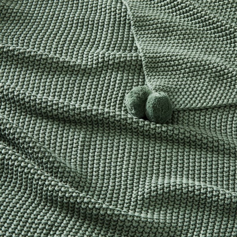 Billie Cotton Moss Green Throw