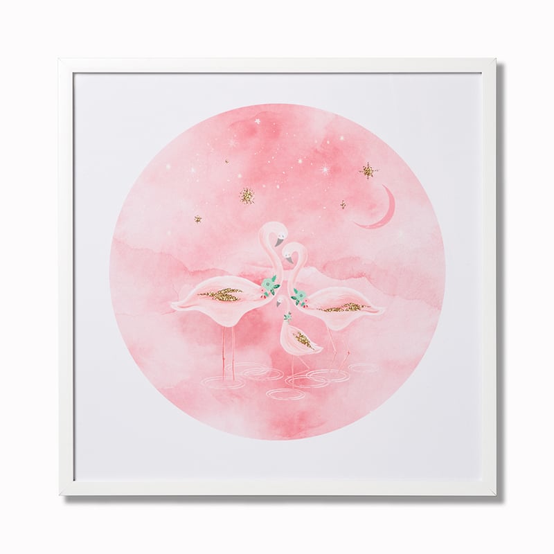 Kids Wall Art Pretty Flamingo