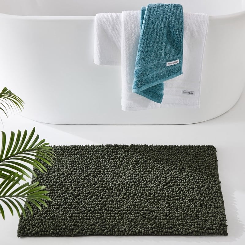 Microplush Olive Bobble Bathmat 