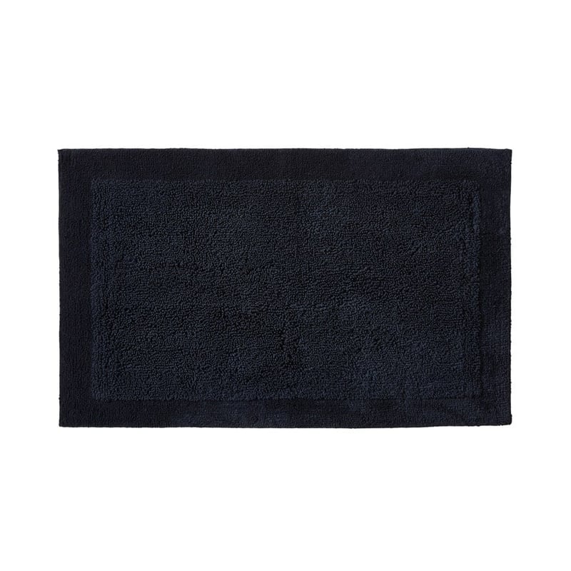 Nicola Navy Combed Cotton Bath Mats