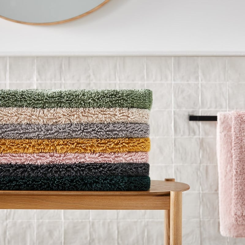 Nicola Moonrock Combed Cotton Bath Mat Range
