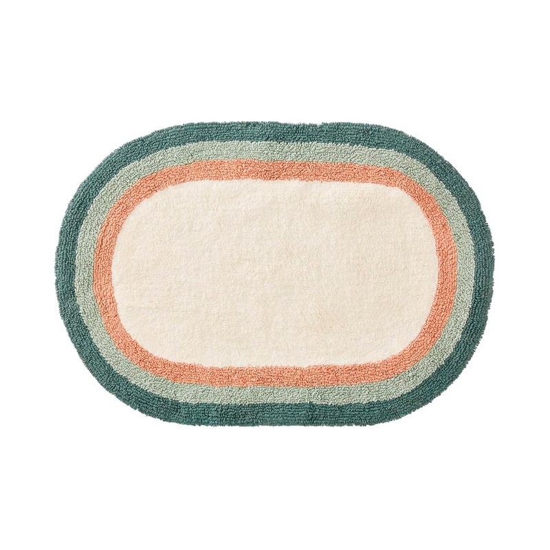 Eden Green Multi Oval Bath Mat