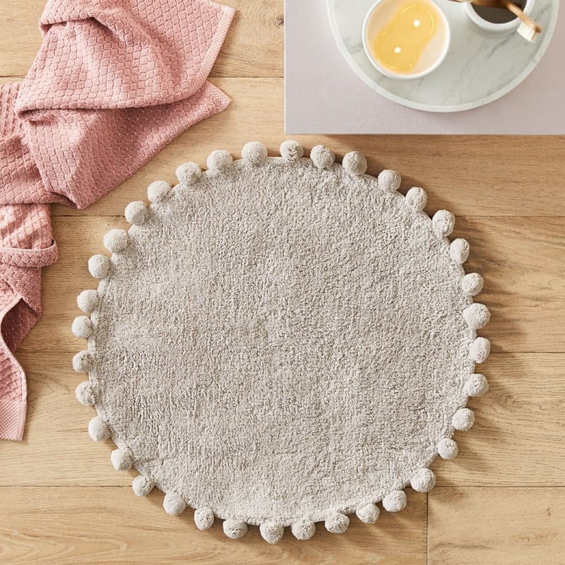 Livia Moonrock Pom-Pom Circle Bath Mat