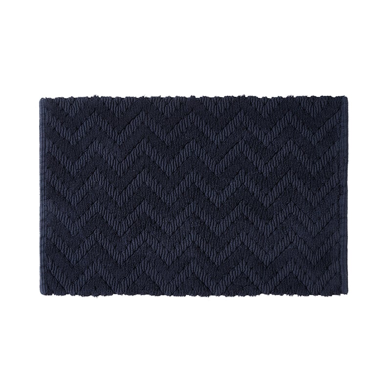 Lotus Bath Mat Bathmat Navy