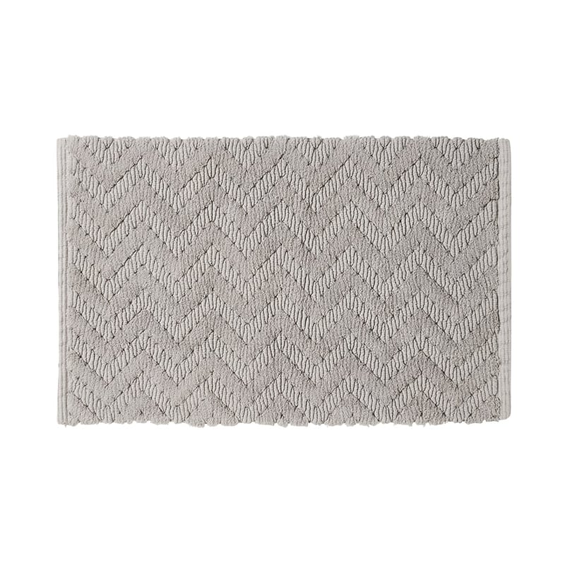 Lotus Bath Mat Bathmat Silver 