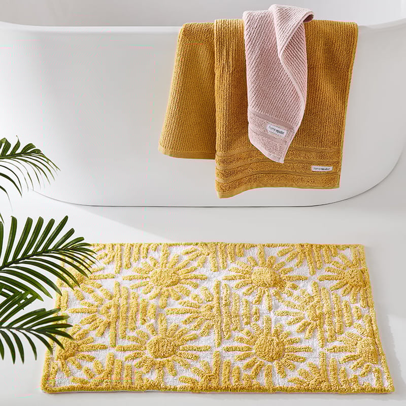 Sunshine Marigold Bath Mat