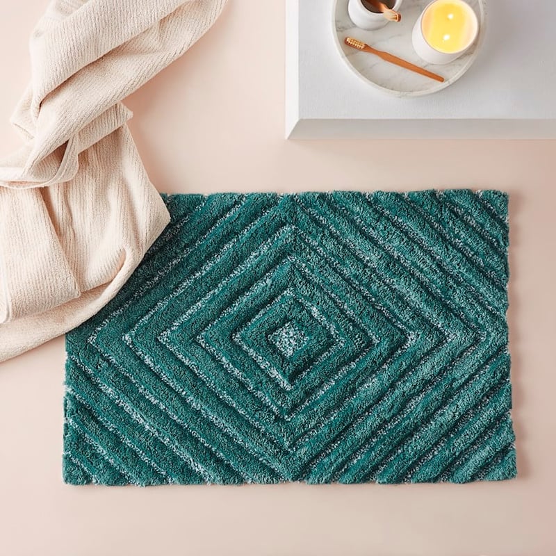 Diamond Geo Seagrass Bath Mat