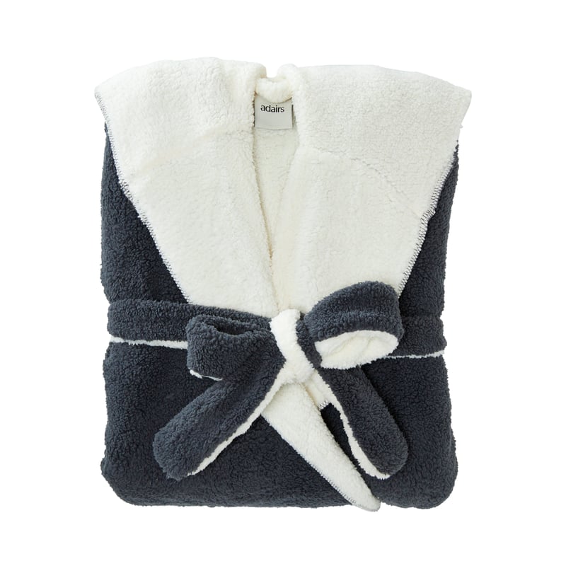 Sherpa Coal Hooded Bathrobe  