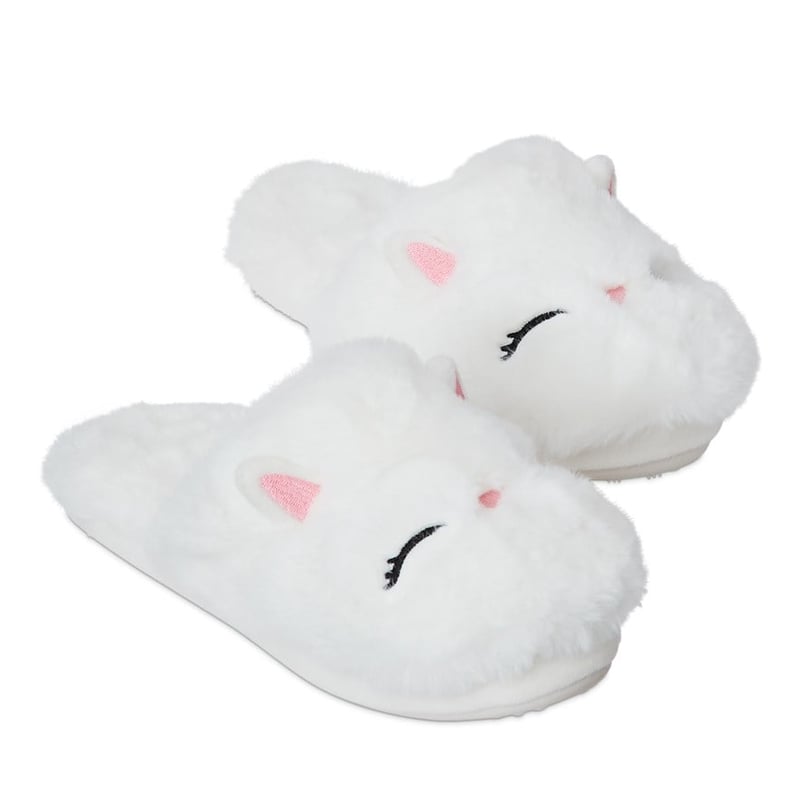 Casper Cat White Novelty Slippers