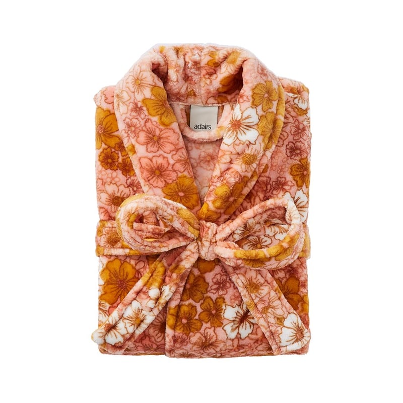 Printed Ultra Soft Mustard Sunset Bloom Bathrobe