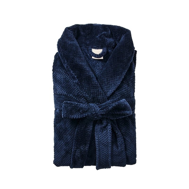 Super Soft Waffle Navy Bathrobe