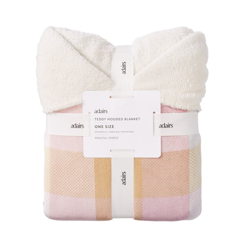 Teddy Soulful Check Hooded Blanket