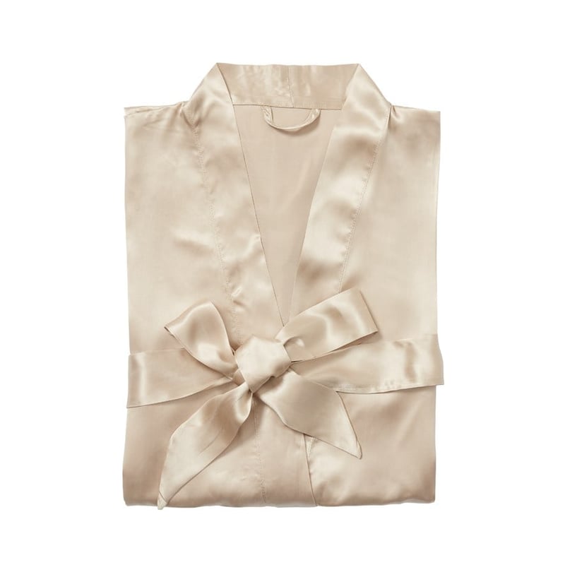 Pure Silk Champagne Bathrobe