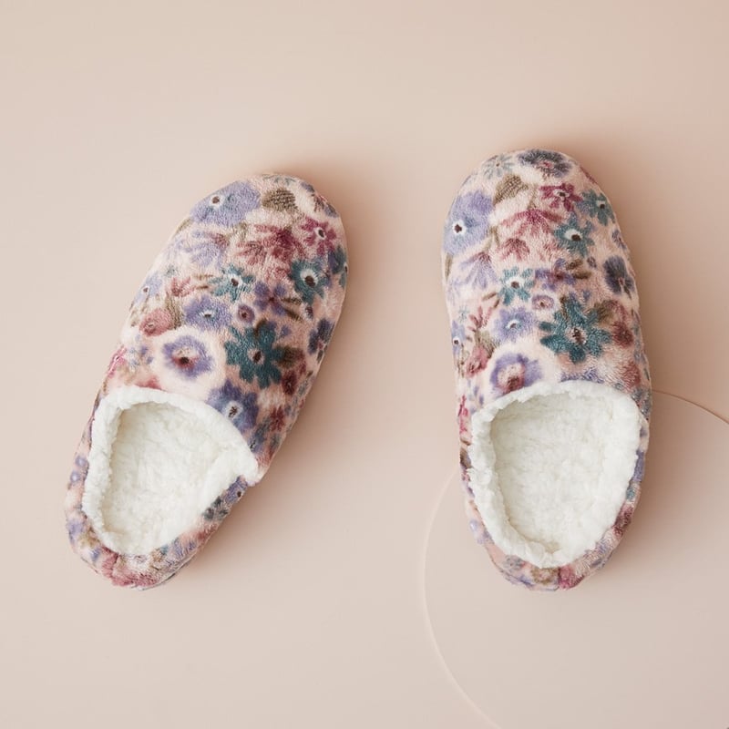 Printed Ultra Soft Lavender Viola Orchid Slippers