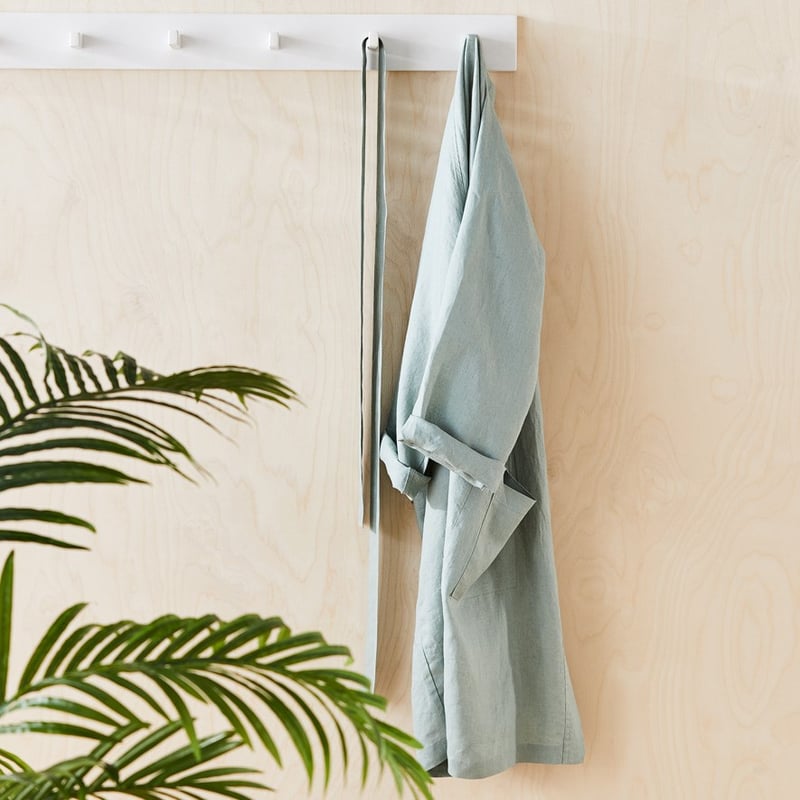 Vintage Washed Linen Eucalyptus Bath Robe